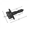 Renovators Supply Manufacturing Shed Door Hinge 5 in. Black Wrought