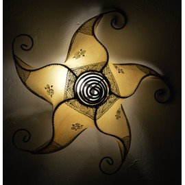 Treasures Of Morocco Moroccan Lamps & Sconces Handmade Leather Henna Lamp Ceilling Chandlier Sconce