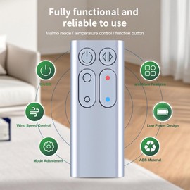 CLVIZCXOM AM04 AM05 New Fan Remote Control Replacement for Dyson Hot Cool Fan, Silver