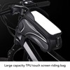 Bike Phone Mount Bag Large Capacity Waterproof Carbon Pattern PU