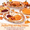 LIKAJON 50 Pcs Oval Thanksgiving Paper Plates, 12 x 10