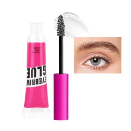 Eyebrow Gel Clear, Brow Gel, Long Lasting Clear Brow Gel, Waterproof Sweat-Proof Brow Glue, Natural Eyebrow Setting Gel, Brows Eyebrow Styling Gel, Portable Eye Brow Glue With Brush