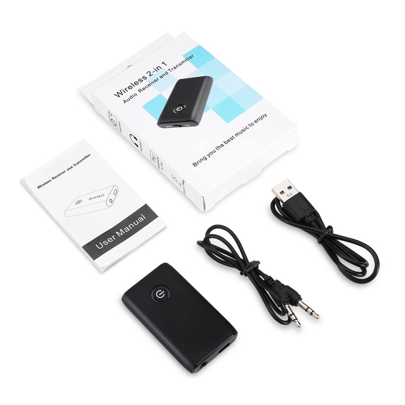 Ankilo (Upgraded) Bluetooth Adapter Audio, 2 in 1 Bluetooth Sender