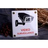 Video Surveillance Sign 12x12 cm | Enamel plaque | Home