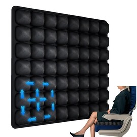 Aevumir Portable Airplane Seat Cushion for Long Flights, Comfortable 3D Inflatable Seat Cushion for Air Travel, Adjustable Firmness Travel Cushion for Tailbone & Sciatica Relief