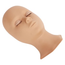 Silicone Microblading Practice Face, Fake Facial Training Skin with 3 Pair Replacement Eyelids