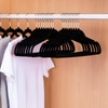 ELONG HOME Velvet Hangers 50 Pack, Black Slim Felt Hangers