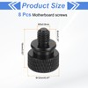 sourcing map 8Pcs M5x0.8mm Aluminum Thumb Screws, 12x16mm(ODxH) Computer Case