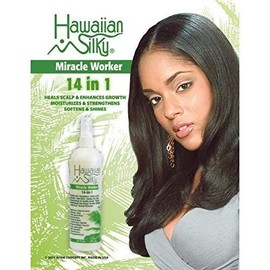 Champú Hawaiian Silky 14 en 1 Miracle Worker, 16 onzas líquidas, tratamiento diario para todos los tipos de cabello, restaura el cabello químicamente 
