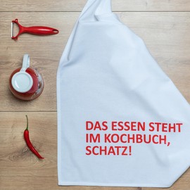 17;30 Made in Hamburg Tea Towel White with Saying Lieblingsmensch 50 x 70 cm Pack of 1
