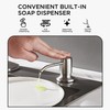 FORIOUS Kitchen Faucet with Soap Dispenser, Brushed Nickel Stainless Steel