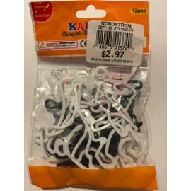 CuteBands NEW NIP Karate shaped Black White 12 Rubber Bands Bracelets