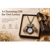 Vintage Owl Pocket Watch Necklace for Everyday Style – Opening
