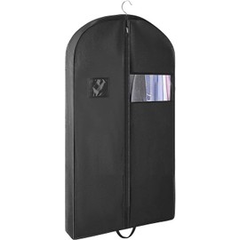 Garment Bag, Garment Bags with Zip, Suit Bag for Travel, Storage, Garment Cover for Long Dress, Dance Costumes, Business Suits, Dresses, Coats, Black (152 x 60 cm)