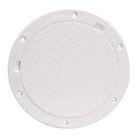 BECKSON MARINE PRY Deck Plate 8" WHT NONSKID, White