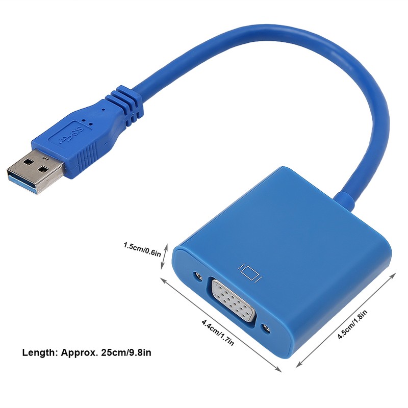 USB 3.0 to VGA Video Graphics Card Display External Cable