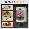 Joinfworld Estop Button with Box Waterproof 8A 250V Emergency Stop