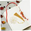 KICHOUSE Metal Bookmarks Tassels 3pcs Flower Bookmarks Metal Material for