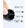 ZEMAN Semi-Rigid Wrappable Split Woven Sleeving Cord Protector Tubing, Self-Wrapping
