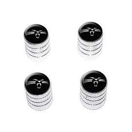 Unbranded Panther Face - Tire Rim Valve Stem Caps - Aluminum