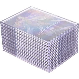 Cards Sleeves Top Loaders 10 Hard Acrylic Card Protector Clear Card Brick + 1 Display Stand Fit for Trading Cards,Standard Sports Cards,Baseball Card 