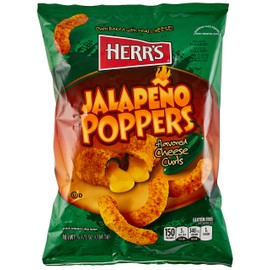 Herr's Jalapeno Poppers Cheese Curls 7 Oz (Pack of 3)