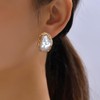 2 Pairs Exquisite Irregular Baroque Pearl Gold Stud Earrings for
