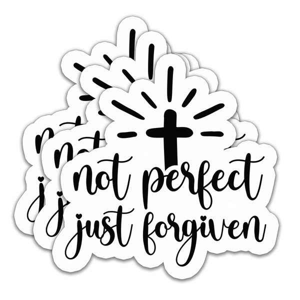 Christian Faith Stickers - Not Perfect Just Forgiven – Waterproof