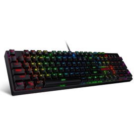 Redragon K582 RGB Mechanical Gaming Keyboard, 100% 104 Keys Standard Layout Gaming Keyboard with Double-Shot ABS Keycaps, Dynamic 16.8M RGB Backlit & Linear Red Switch, Redefine Software Supported