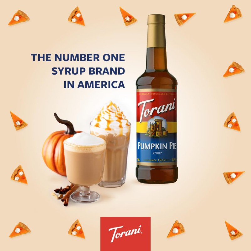 Coffee Syrup, Pumpkin Pie Flavored Syrup for Drinks, 25.4 Fl