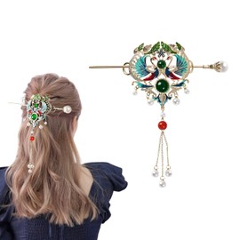 Elesokaxe Chinese Hair Sticks, Hair Chopsticks for Women Suitable for Weddings, Birthday Parties, Family Gatherings and Many other Occasions Chinese Hair Accessories(Canglan Moon)