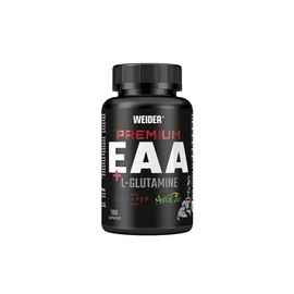 Weider Premium EAA + L-Glutamine Caps - All 9 Essential Amino Acids - With L-Glutamine, Glutapep Peptides & AstraGin - Pre Workout - 180 Capsules