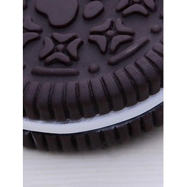 Juguete de Goma para Perros en Forma de Galleta Oreo | Sonido Interactivo | Limpieza de Dientes | Material Seguro y Duradero | Ideal para Mordidas y Masticaciones