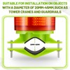 Kittmip 2 Pcs Solar Strobe Warning Traffic Light 360 Degree