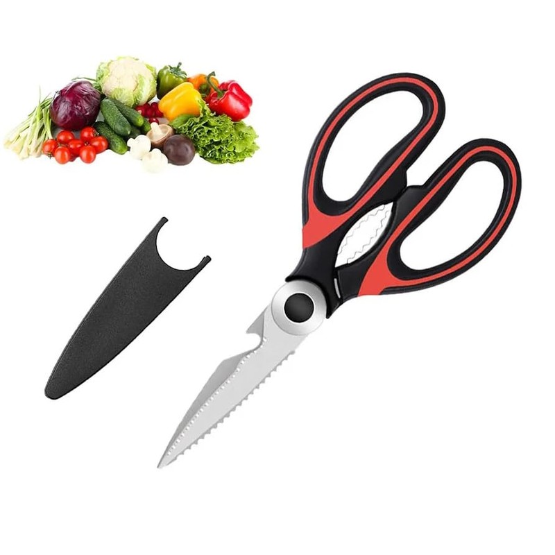 Kitchen Scissors Heavy Duty, Upgraded Sharp Stainless Steel Kitchen Shears