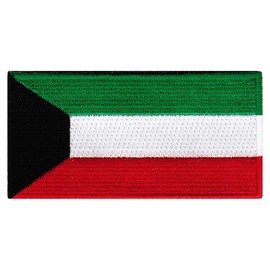 Kuwait Flag Embroidered Patch Kuwati Iron-On Arab National Emblem