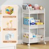 BBLIKE 3-Tier Diaper Caddy Organizer - Rolling Utility Baby Cart
