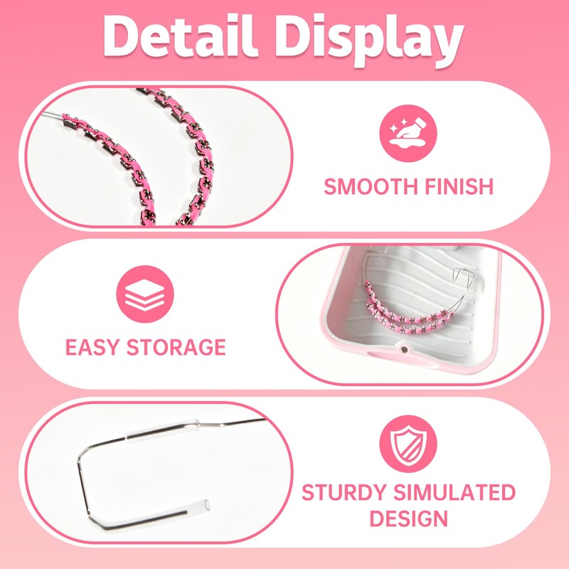 Dental Fake Braces for Teeth with Storage Case, Orthodontic Temporary