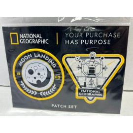 National Geographic 2-Pack 50th Anniversary Moon Landing   Patch Set