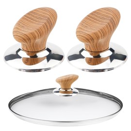 2Pcs Pot Lid Knob Universal Pot Lid Knobs Replacement Pot Knob Cooking Knobs Handles with Screws, Pot Cover Grab Handle for Kitchen