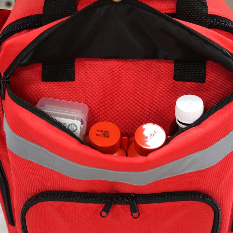 First Aid Bag Multi-Pocket Empty Emergency Backpack First Responder Trauma