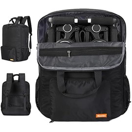 Mactso Stroller Travel Bag Compatible with GB Pockit and GB Pockit Air Plus All Terrain, Lightweight Stroller Travel Backpack for Airplane (Black, M)