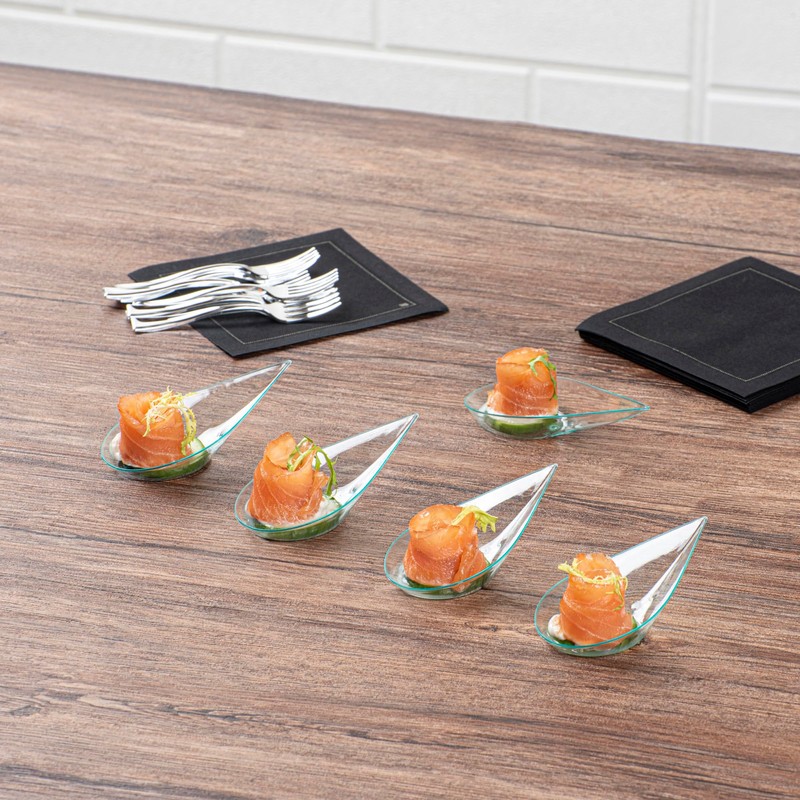 Restaurantware 4 x 2 Inch Teardrop Spoons 100 Appetizer Spoons