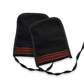 Turkish Hammam Exfoliating Glove, Deep Exfoliation Bath Mitt, Dead Skin Remover for Body and Face (Black 2 Piece)