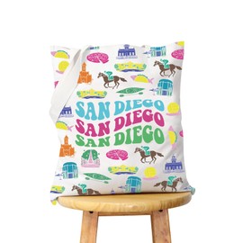 WCGXKO San Diego Shopping Bag Gift San Diego City Travel Pouch Tote Bag (San Diego Tote)