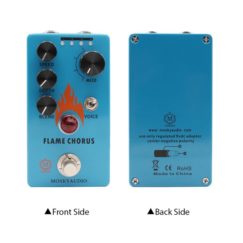xinyee Guitar Chorus Pedal Electric Guitar Effects Pedal Speed/Depth/Blend Control