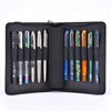 Fountain Pen Case 12 Pens Large Capacity Black Waterproof Canvas