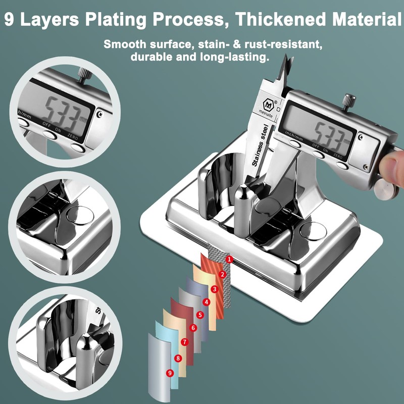 Shower Head Holder No Drilling, 360° Adjustable Shower Holder Bracket,