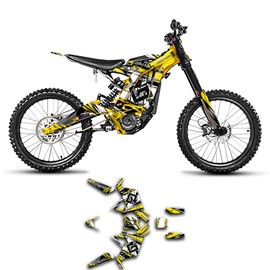 Kungfu Graphics Decal Kit for Surron Sur-Ron Light Bee X LBX, for Segway X160 X260 with DNM Fork Off-Road Motorcycle Dirt eBike, SRX17N007-KO
