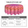 FREEHOTU Mandala Flower Round Tablecloth Thicken Desk Cloth Washable Table